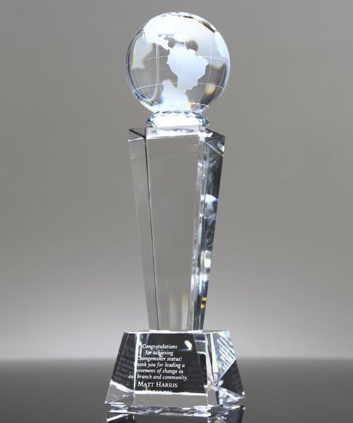 Picture of Crystal Globe Trophy