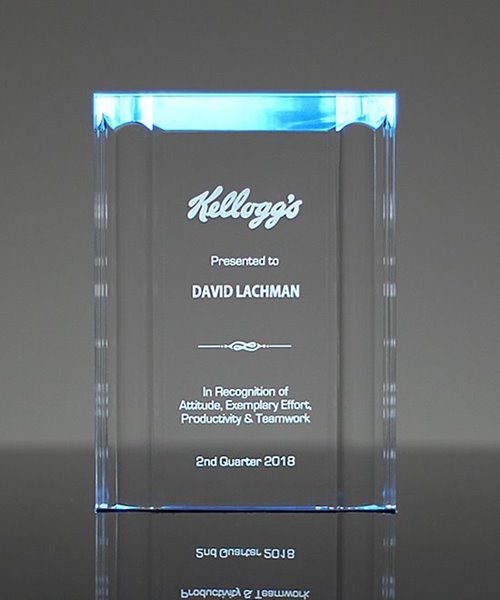 Picture of Diamante Cobalt Blue Acrylic Award - Small Size