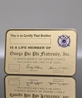 Picture of Custom Etched Brass Membership Card