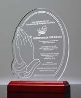 Picture of Praying Hands Acrylic Award