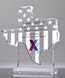 Picture of Texas State Shape Acrylic Award with Two Sided Printing