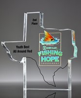 Picture of Texas Upright Acrylic Award - Full Color Imprint