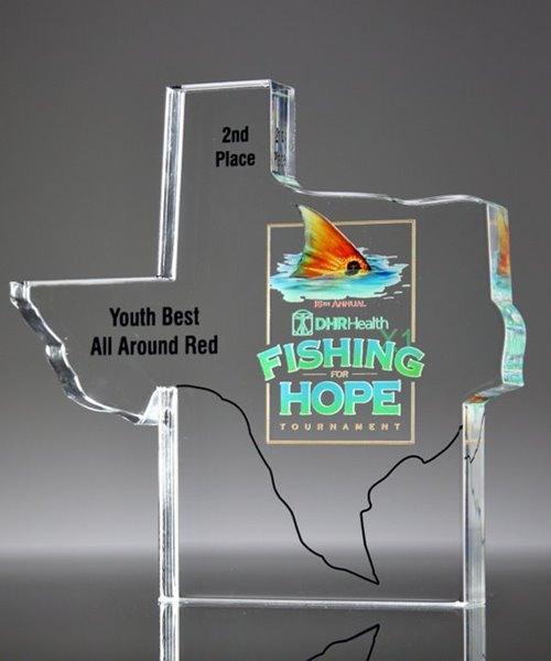 Picture of Texas Upright Acrylic Award - Full Color Imprint