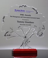 Picture of Tree Shaped Acrylic Trophy - Full Color Printing