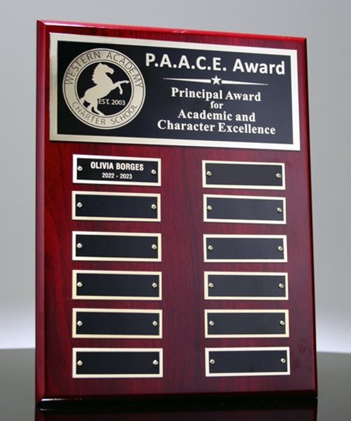 Picture of Academic Excellence Perpetual Recognition Award Plaque