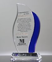 Picture of Azure Flame Crystal - Retirement Award