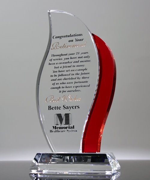 Picture of Scarlet Flame Crystal - Retirement Award