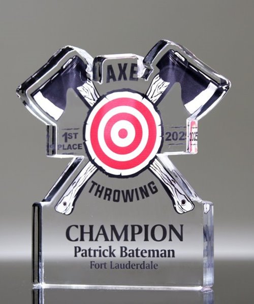 Picture of Axe Throwing Acrylic Trophy
