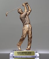 Golf Récompense Octogone Résine Trophée Compétition Club Prix Gratuit  Gravure