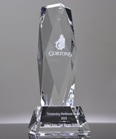 Picture of Beveled Obelisk Clear Crystal President Award