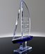 Picture of Blue Crystal Sailboat Award
