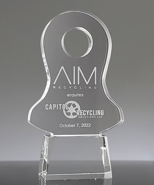 Picture of Custom Shape Clear Crystal Award