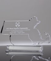 Picture of Massachusetts Acrylic State Shape Trophy