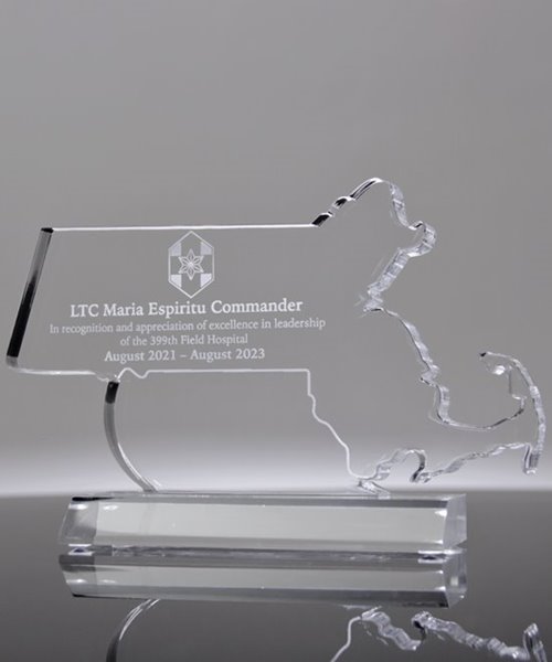 Picture of Massachusetts Acrylic State Shape Trophy