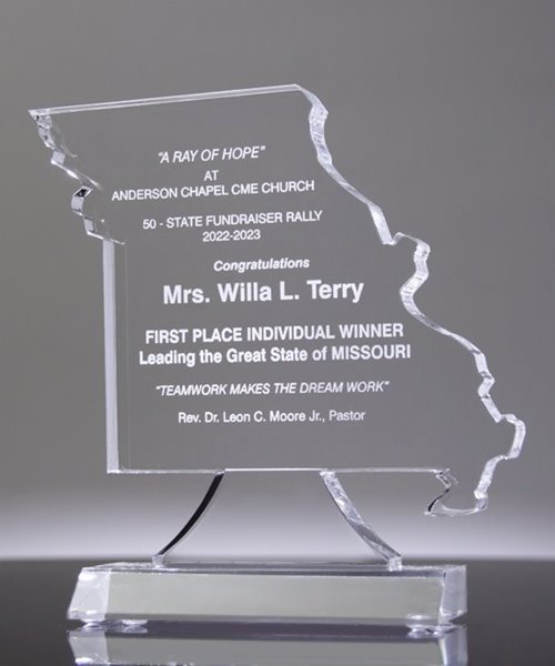 Picture of Missouri Acrylic State Shape Trophy