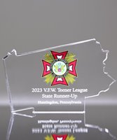 Picture of Pennsylvania Shape Acrylic Paperweight Award
