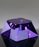 Picture of Beveled Purple Crystal Slant Mounting Base