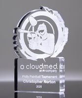 Picture of Acrylic Paintball Paperweight Award