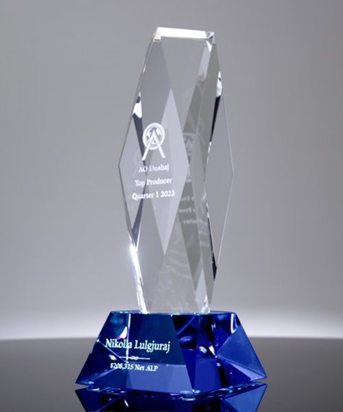 Picture of Presidential Tower Sapphire Crystal Award