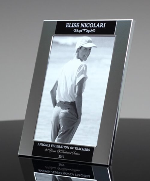 Picture of Engraved Silver Picture Frame 4" x 6"