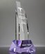 Picture of Executive Octagon Tower Crystal Award - Purple Base