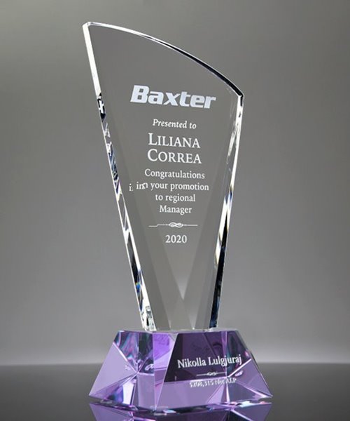 Picture of Purple Crystal Flare Award