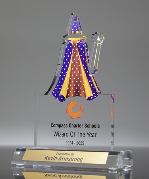 Wizard Cape Acrylic Award | Edco Awards