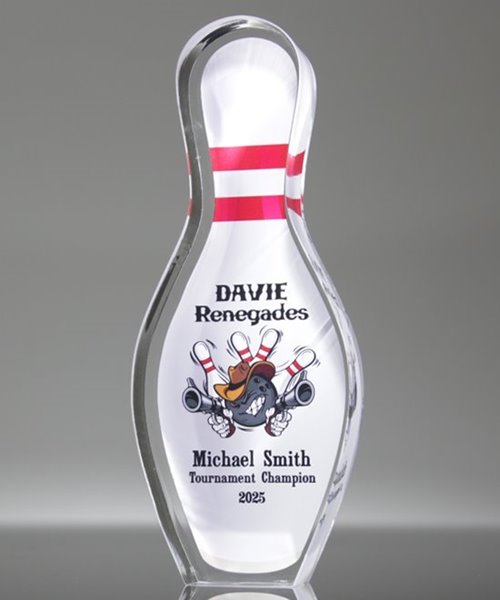 Picture of 1 Inch Thick Bowling Pin Acrylic Award