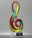 Picture of Rainbow Music Note Art Glass Award