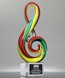 Picture of Rainbow Music Note Art Glass Award