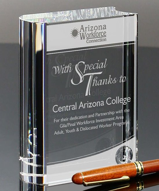 Home / Trophy Awards / School Awards & Trophies / Crystal Book Award