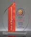 Picture of Acrylic Ellipse Award - Orange Theme