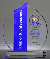 Picture of Acrylic Ellipse Award - Blue Theme