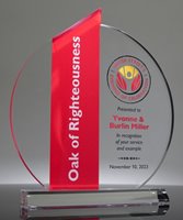 Picture of Acrylic Ellipse Award - Red Theme
