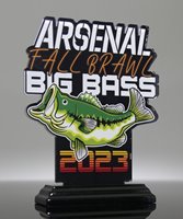 Picture of Custom Acrylic Fishing Trophy - Small Base