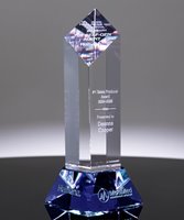 Picture of Diamond Tower Blue Crystal Award