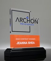 Picture of Custom Cut Acrylic Trophy .25" Thickness