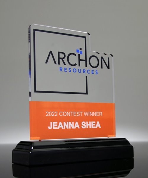 Picture of Custom Cut Acrylic Trophy .25" Thickness