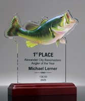 Picture of Bass Fishing Acrylic Trophy