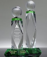 Picture of Emerald Crystal Golf Obelisk Award