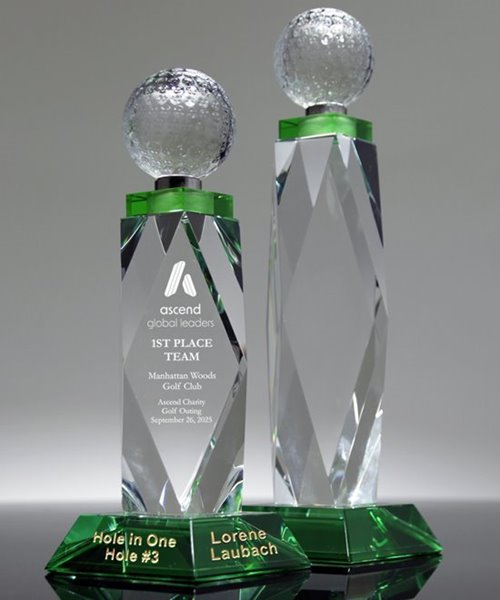 Picture of Emerald Crystal Golf Obelisk Award