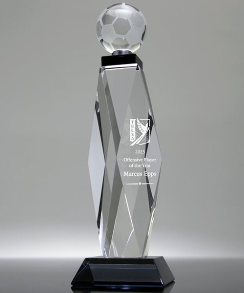 Picture of Champions Obelisk Crystal Soccer Trophy