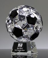 Picture of Faceted Crystal Soccer Trophy