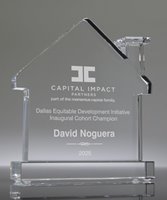 Picture of Clear Crystal House Award on Base