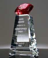Picture of Diamond Sphere Red Crystal Award