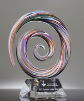 Picture of Lotus Spiral Art Crystal Award