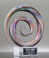 Picture of Spiral Cascade Art Glass Award