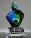 Picture of Aqua Verde Twist Art Glass Award