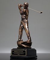 Picture of Copper Golfer Trophy Sculpture