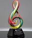 Picture of Radiant Note Art Glass Award - Black Base